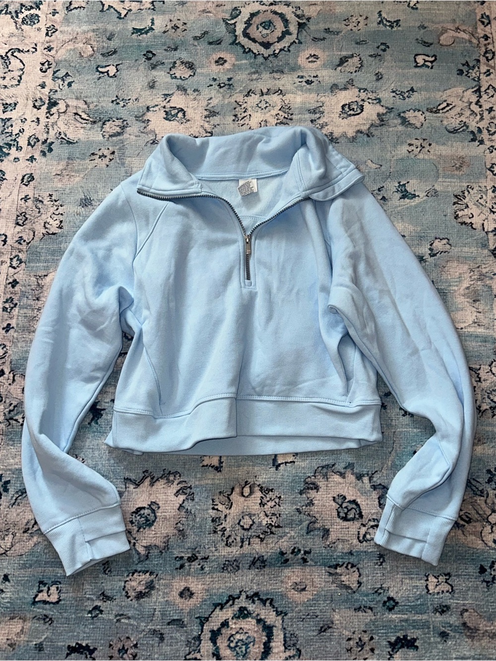 NWOT All In Motion Women’s 1/4 Zip Sweatshirt Light Blue Size Small